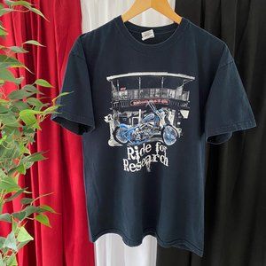 RIDE FOR RESEARCH MOTORCYCLE BIKER TEE